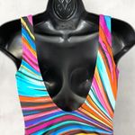 st. john's bay One Piece Swimsuit Womens 8 Rainbow Burst Scoop Back Beachy Cruise Photo 3