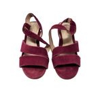 Antonio Melani Red Suede Leather Block Heels Chic Strappy Layren Sandals Sz 8.5M Photo 2