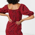 Free People Red Sunset Puff Sleeve Mini Dress Photo 1