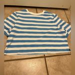 A New Day Womens  blue white stripe crop top Photo 0
