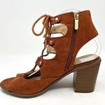 Circus by Sam Edelman  Kiera Brown Block Heel Lace Up Gladiator Sandals Size 8.5M Photo 7