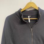 Lulu B Waffle Knit Half Zip Pull Over Top Gray Size M Photo 5