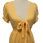 Brandy Melville Yellow Floral Flowy Mini Dress Photo 1