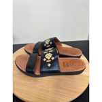 FitFlop Delta Black Leather Embellished Slide Sandals Comfort Casual Shoes Photo 7