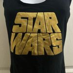 Star Wars Women’s Racerback tank top size Medium black w/ gold metallic graphic Photo 1