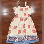 Gap  white coral and blue floral cotton sundress size small Photo 3
