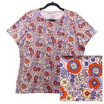 Talbots Womens Shirt Size XL Bloomcore Floral Print Colorful Casual Crew Neck Photo 0