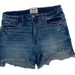 Kensie Jeans Womens Vintage Luxe Raw Hem Distressed Jean Shorts Blue Sz 4/27 Photo 0