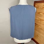 Eileen Fisher  100% Silk Sleeveless Boxy Tank Top Blue Medium M Office Workwear Photo 1
