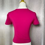Babaton Pink Cropped Top Fitted Short Sleeve Casual Everyday Tee Shirt - M Photo 4