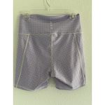Wilo The Label Biker Shorts Womens Large Purple Gingham Crossover Active Gym Photo 1