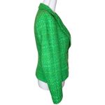 ZARA  Kate Middleton Textured Tweed Boucle Apple Green Gold Button Cropped Blazer Photo 11