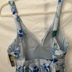 Sequin Hearts : Blue/White Flower Dress- Open Back with zipper back- tulle hem- 9 Photo 14