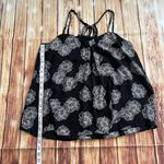 Metaphor Women Sleeveless Halter Black Floral Chiffon Top Blouse Size Medium Photo 3