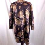 Chelsea & Violet Chelsea & Theodore faux leather/suede deep purple w/floral open jacket Size L Photo 6