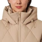 Mondetta Women's Long Diamond Quilted Parka Down Fill Tan size large Photo 4