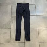 Lululemon Practice Daily Satin Ruched Side Leggings in Navy Photo 3