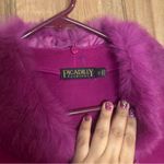 Picadilly Fashion women’s Magenta Faux Fur Collar‎ cardigan size 1X Pink Photo 1