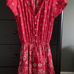 Hollister Bandana Print Romper Red Photo 1
