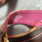 Sam & Libby Womens Pink Thong Sandals 8.5 Colorful Summer Low Wedge Tropical Photo 4