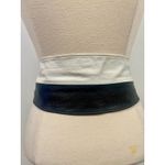 American Vintage Vintage 80s Leather Colorblock Waist Belt Medium Photo 6