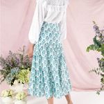 Neve & Noor Maddison Skirt in Aqua Pearl S White Photo 1