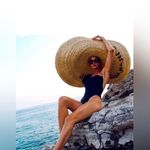 ZARA | NWT ASYMMETRICAL FLORAL ROSETTE SWIMSUIT ONE-PIECE IN BLACK XL Photo 2