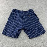 Ralph Lauren LAUREN‎  Shorts Womens Size 10 Blue Gold Pinstripe Gold Button Photo 1
