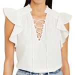 Intermix  Florance Flutter Sleeve Blouse‎ NEW With Tags - Size S. Photo 1