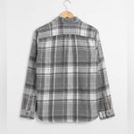 Kuhl Womens Gray Plaid Flannel Kamila Shirt Button Long Sleeve Cream Photo 2