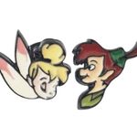 Boutique New Womens  Girls Timkerbell Peter Pan Mismatched Enamel Stud Earrings Photo 0