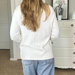 st. john's bay Cable knit white cardigan with button front Photo 5