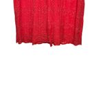 Democracy  Womens Tops Tank Floral Eyelet Boxy Fit Sleeveless Pullover Red Sz. XL Photo 5