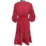 Max Studio Women's 3/4 Sleeve Tiered Bubble Crepe Dress Photo 5