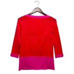Kate Spade Mazie Top Colorblock Red/Pink Cotton Blend Casual Chic Women’s XXS Photo 2