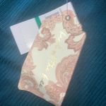 Band of the Free Womens Teal Avril Mock Neck Cropped Top Blue Size L Photo 6