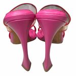 Alexandre Birman  Joanna Sandal Womens 5 Pink Leather PVC Mules Barbiecore Chic Photo 9