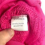 O. Vianca Women’s Shirred Smocked Ruffle Mini Skirt in Pink One Size Photo 6