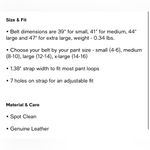 Tommy Hilfiger  Women's Black Belt with Gold Buckle- Size Small Photo 5