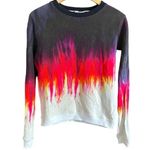 MSGM Black Red & White Maglia Tie Dye Flame French Terry Sweatshirt Extra Small Size XS Photo 0