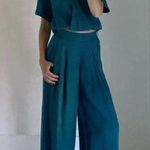 Athleta Playa Linen Tie Top in Borealis Green Size XXS Retail $79 Photo 1