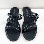 Olivia Miller  Strappy Studded Slide Sandals Black 10 Photo 1