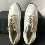 FootJoy  GREEN JOY WO SIZE 7.5 GOLF SHOES OFF WHITE AND TAN GOOD USED CONDITIONI Photo 6