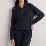 Spanx ® XS AirEssentials stretch-jersey half-zip sweatshirt in Black Photo 1
