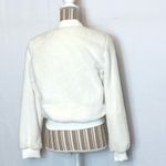 Chocolate USA  white teddy bear bomber jacket sz S Photo 1