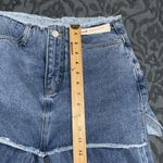 [NEW JEANS] X OIOI sz small layered skirt denim pants OI1C2MPL97BLA OFFICIAL MD Blue Photo 6