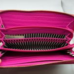 Kate Spade A Rare HTf Beautiful Leather Hot Pink Zip Around Clutch Wallet Photo 4