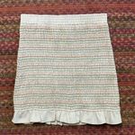 Storia CREAM STRIPE RUCHED RUFFLE TRIM SKIRT Photo 0