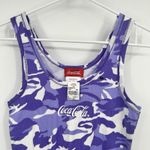 Coca-Cola NWT Womens Purple Camo Tank Top Novelty Photo 1