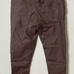 Akira Brown Coated Moto Jeggings Women’s Skinny Pants Small Excellent Condition Photo 4